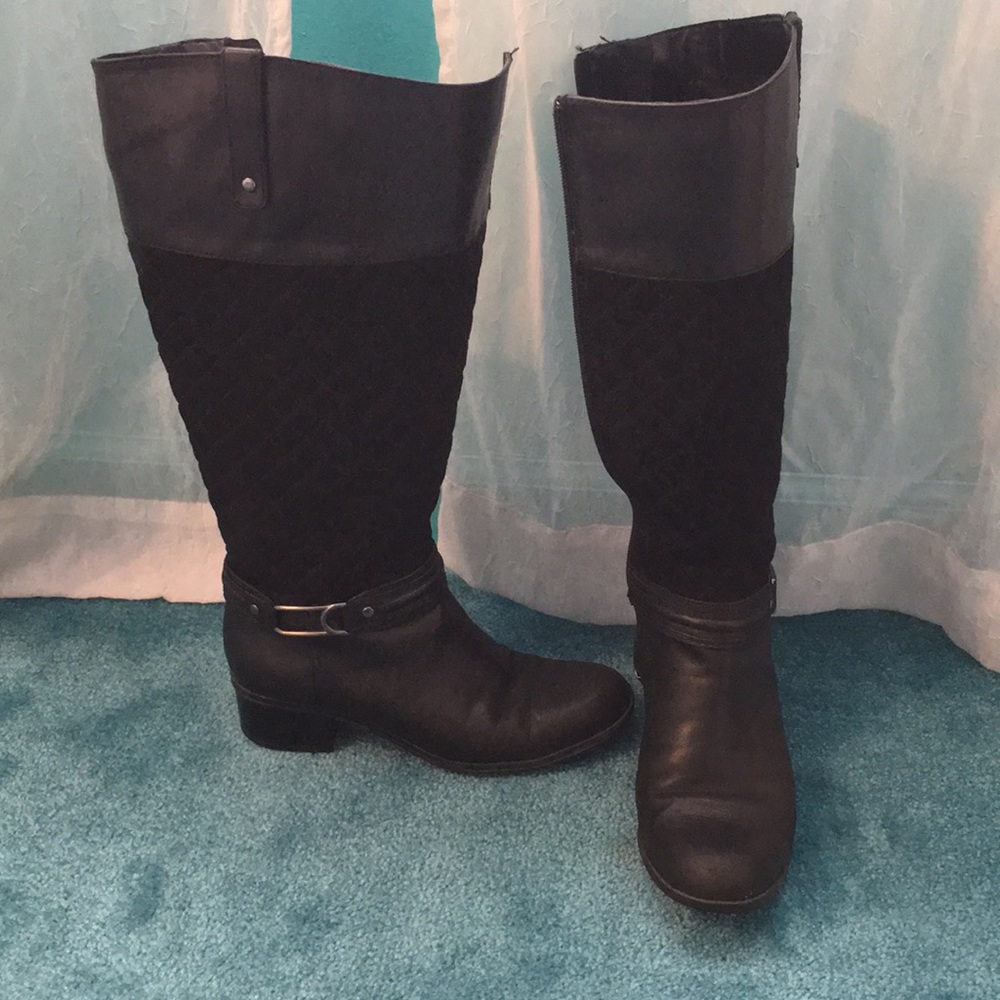 Knee high black boots